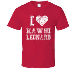 Kawhi Leonard I Heart Toronto Basketball Fan T Shirt - theSixTshirts