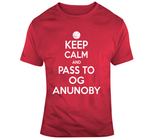 OG Anunoby Keep Calm Pass Toronto Basketball Fan T Shirt - theSixTshirts