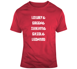 Starting Five Distressed Toronto Basketball Fan T Shirt