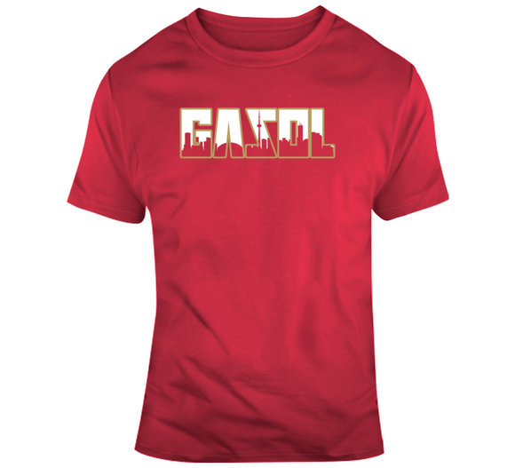 Marc Gasol The Six Skyline Toronto Basketball Fan T Shirt - theSixTshirts