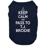 T.J. Brodie Keep Calm Pass To Toronto Hockey Fan T Shirt