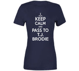 T.J. Brodie Keep Calm Pass To Toronto Hockey Fan T Shirt