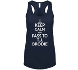 T.J. Brodie Keep Calm Pass To Toronto Hockey Fan T Shirt