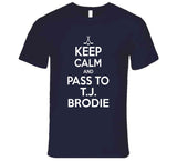 T.J. Brodie Keep Calm Pass To Toronto Hockey Fan T Shirt