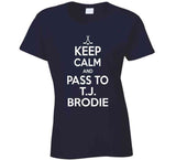 T.J. Brodie Keep Calm Pass To Toronto Hockey Fan T Shirt