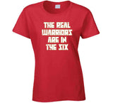 Real Warriors Are In The Six Toronto Basketball Fan Distressed V2 T Shirt